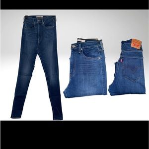 LEVIS MILE HIGH RISE SUPER SKINN. WASHED BLUE. BRAND NEW 27-32